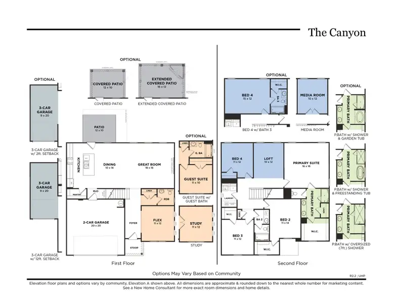 The Canyon with 3-Car Garage (R2.2)
