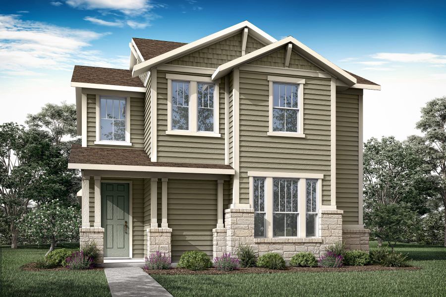 Representative exterior photo of a completed home built from the Palomino by Tri Pointe Homes in Painted Tree, McKinney, TX (Image 5).