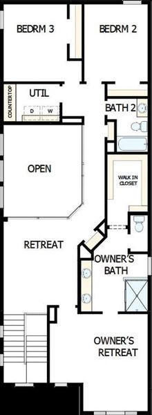 2D floor plan layout of this home in Talia – Cottage Series, Mesquite, TX (Image 2).