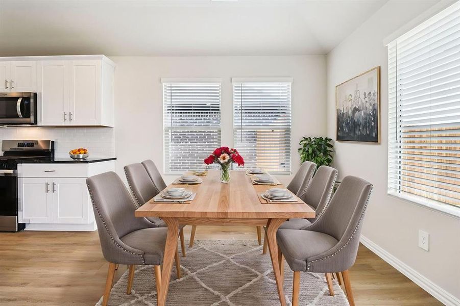 Furnished interior view inside a new home in Trails of Lavon - Signature Series, Lavon (Image 9). Furnished interior view inside a new home in Trails of Lavon - Signature Series, Lavon (Image 9).