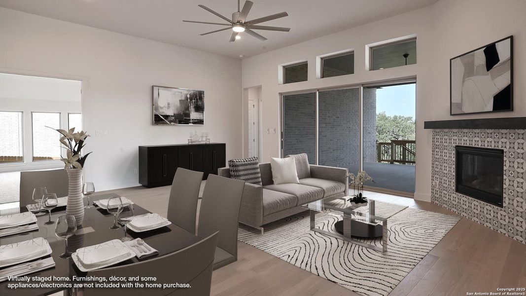 Furnished interior view inside a new home in Johnson Ranch 70', Bulverde (Image 10). Furnished interior view inside a new home in Johnson Ranch 70', Bulverde (Image 10).