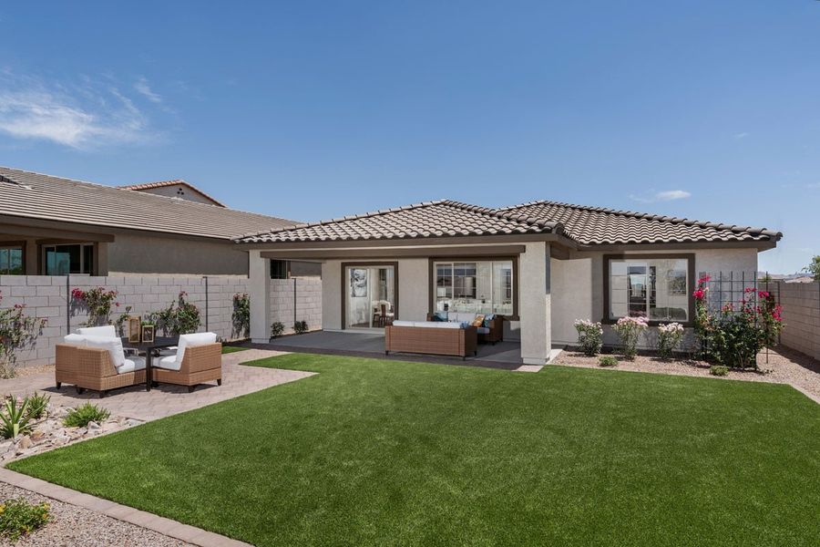 Representative exterior details of a home built from the 1621 Modeled by KB Home in The Enclaves at Sonrisa, Queen Creek (Image 3).