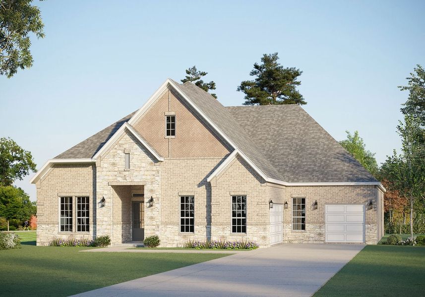 Representative exterior photo of a completed home built from the Emory 6136 by GFO Home in Highland Crossing, Celina, TX (Image 4).