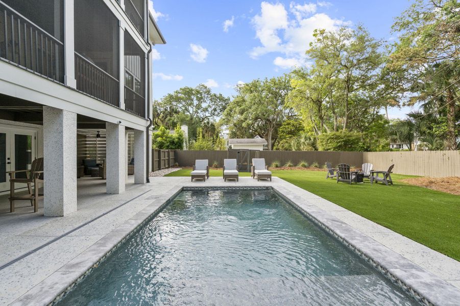 Exterior details and patio area of a home in , Isle Of Palms (Image 4). Exterior details and patio area of a home in , Isle Of Palms (Image 4).