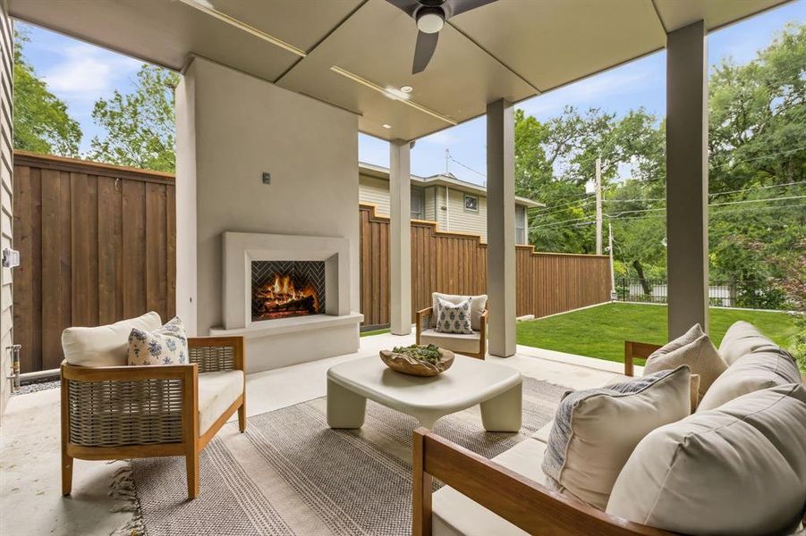 Exterior details and patio area of a home in , Dallas (Image 22). Exterior details and patio area of a home in , Dallas (Image 22).