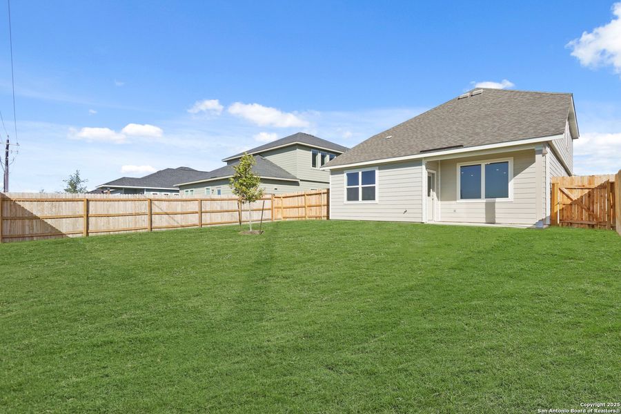 Exterior details and patio area of a home in Swenson Heights, Seguin (Image 3). Exterior details and patio area of a home in Swenson Heights, Seguin (Image 3).