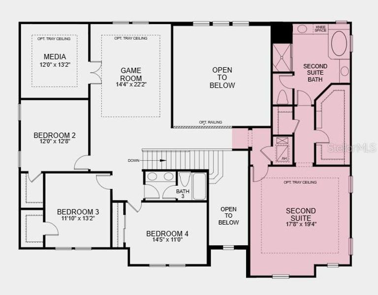 2D floor plan layout of this home in Lochside, Mount Dora, FL (Image 2). 2D floor plan layout of this home in Lochside, Mount Dora, FL (Image 2).
