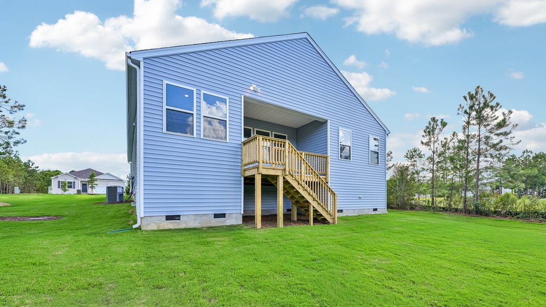 Exterior details and patio area of a home in Baker Farm, Youngsville (Image 16).