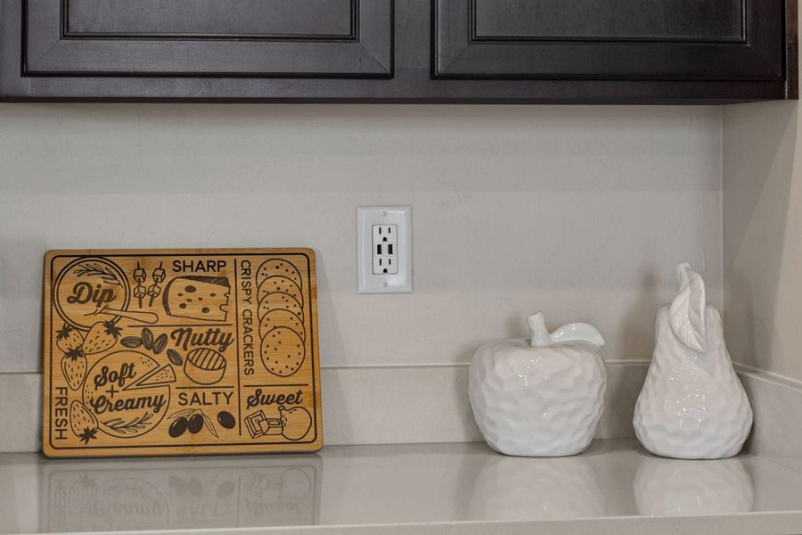 Kitchen USB charging receptacle Kitchen USB charging receptacle