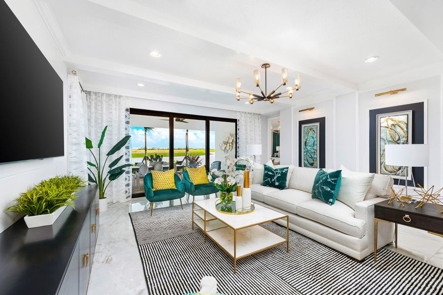 Representative furnished interior of a home built from the Tribeca II by GL Homes in Valencia Vista at Riverland, Port St. Lucie (Image 7).