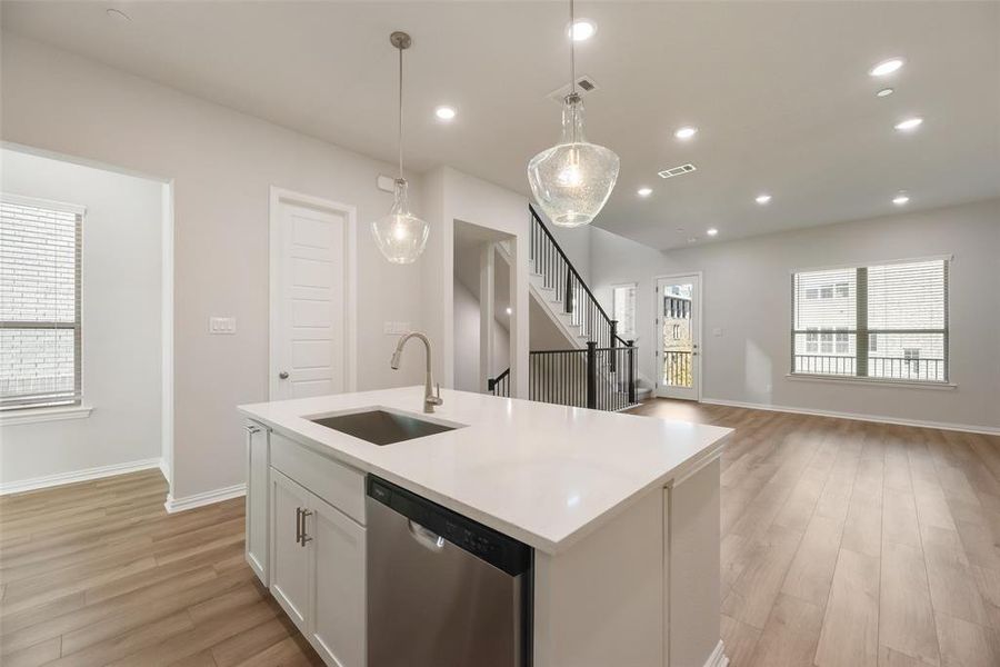 Furnished interior view inside a new home in Wade Settlement Townhomes, Frisco (Image 6).