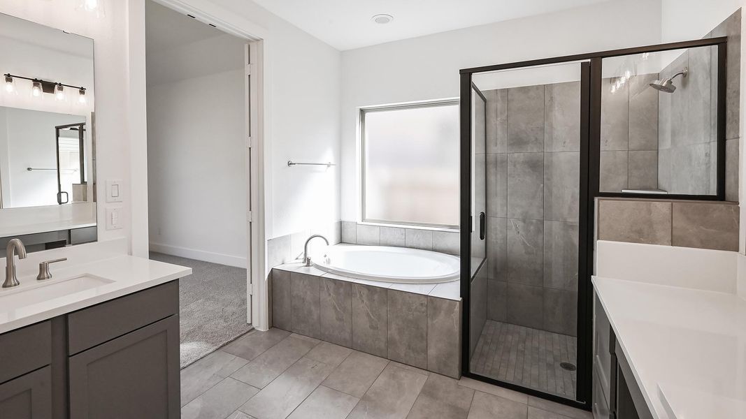 Furnished interior view inside a new home in Crosswinds 50', Kyle (Image 12). Furnished interior view inside a new home in Crosswinds 50', Kyle (Image 12).