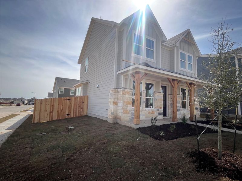 In-progress construction of a new home in Lariat, Liberty Hill, TX (Image 22).
