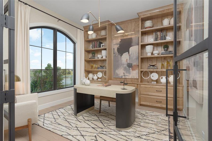 Furnished interior view inside a new home in The Tribute 50', The Colony (Image 17).