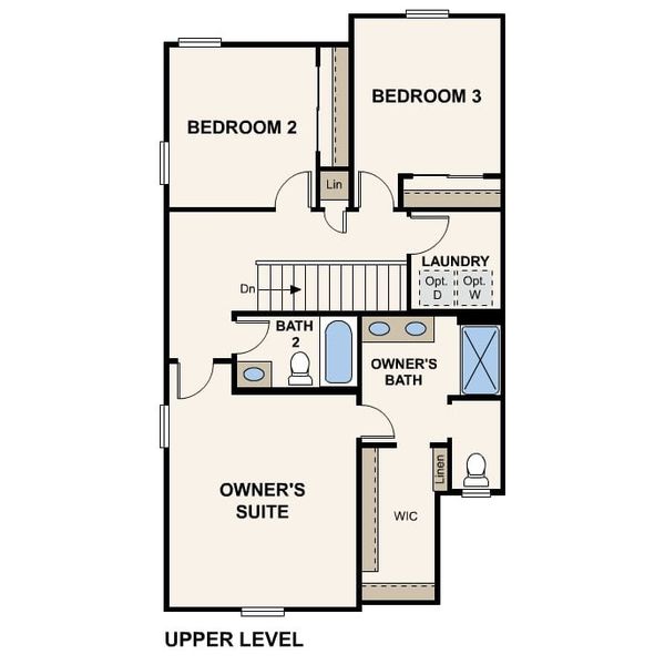 2D floor plan layout for the Spruce by Century Complete in Sunbeam, Bullhead City, AZ (Image 3).