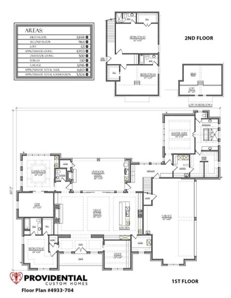 2D floor plan layout for the Plan 704M by PROVIDENTIAL CUSTOM HOMES in 1830 Place, Argyle, TX (Image 1). 2D floor plan layout for the Plan 704M by PROVIDENTIAL CUSTOM HOMES in 1830 Place, Argyle, TX (Image 1).