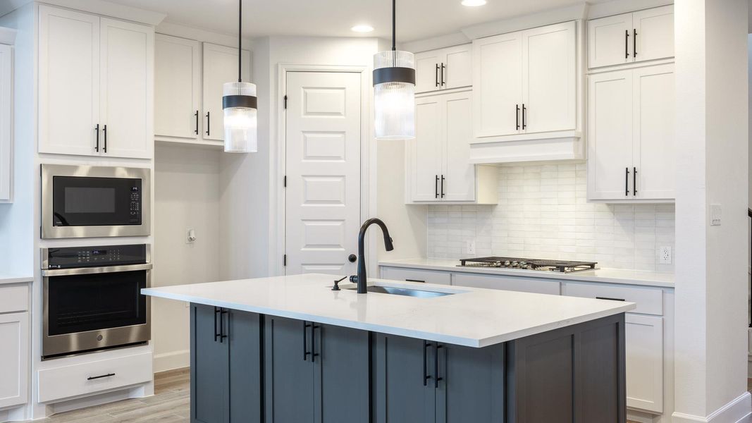 Furnished interior view inside a new home in Parkside on the River West, Georgetown (Image 6).