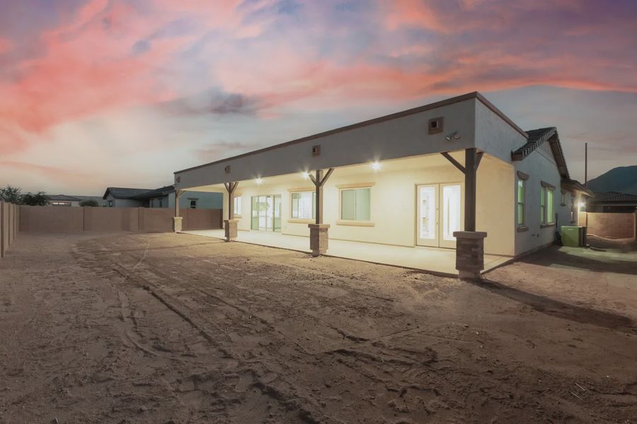 Exterior details and patio area of a home in Bellero Estates, Queen Creek (Image 18).
