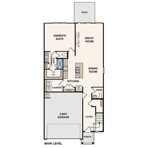 2D floor plan layout of this home in Meadow Creek Village, Locust, NC (Image 2).