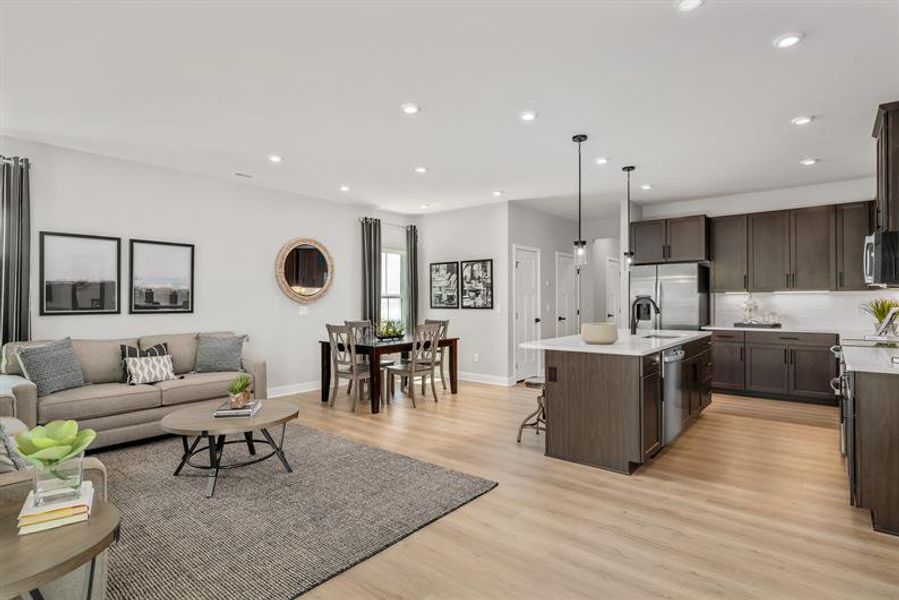 Furnished interior view inside a new home in McCain's Station Townhomes, Gallatin (Image 11).