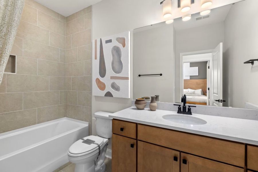 Representative furnished interior of a home built from the Colton by Pulte Homes in Southport Meadows, Southport (Image 9).