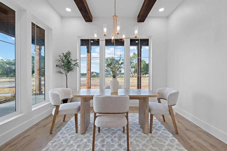 Furnished interior view inside a new home in , Krum (Image 7).