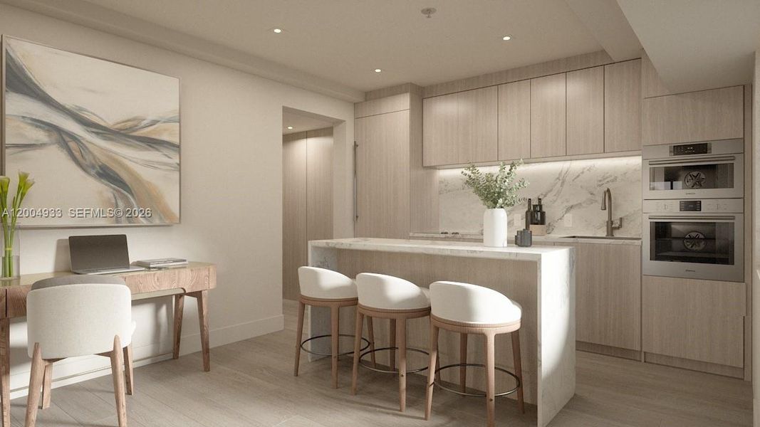 Furnished interior view inside a new home in , Miami Beach (Image 18).