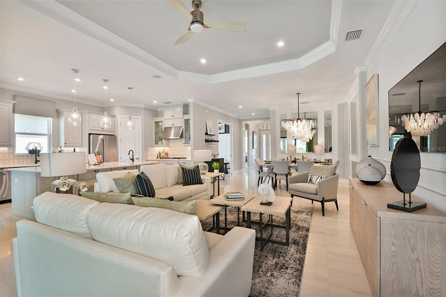 Furnished interior view inside a new home in Esplanade at Skye Ranch, Sarasota (Image 6).