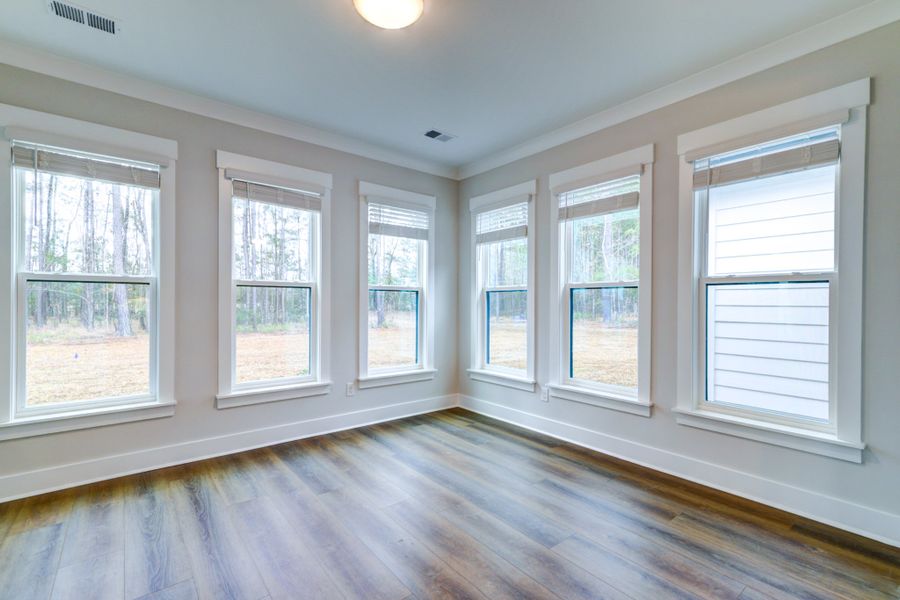 Representative unfurnished interior of a home built from the Sumter by Center Park Homes in Sweetbay Cove, Summerville (Image 40). Representative unfurnished interior of a home built from the Sumter by Center Park Homes in Sweetbay Cove, Summerville (Image 40).