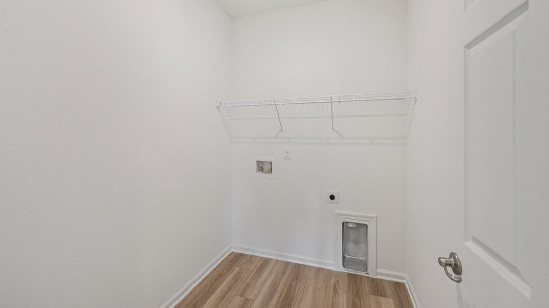The Fleetwood Floor Plan Laundry Room by DRB Homes in Panther Creek New Jacksonville Home Community