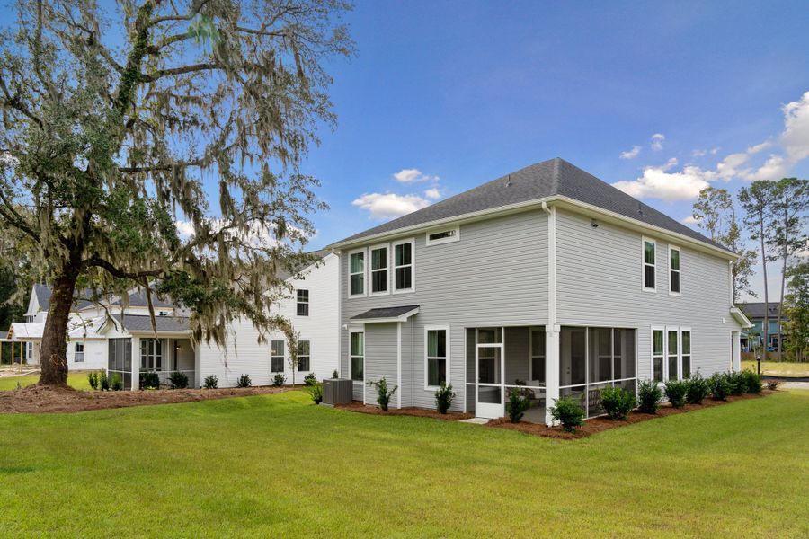 Exterior details and patio area of a home in Sweetgrass Station, Summerville (Image 35). Exterior details and patio area of a home in Sweetgrass Station, Summerville (Image 35).