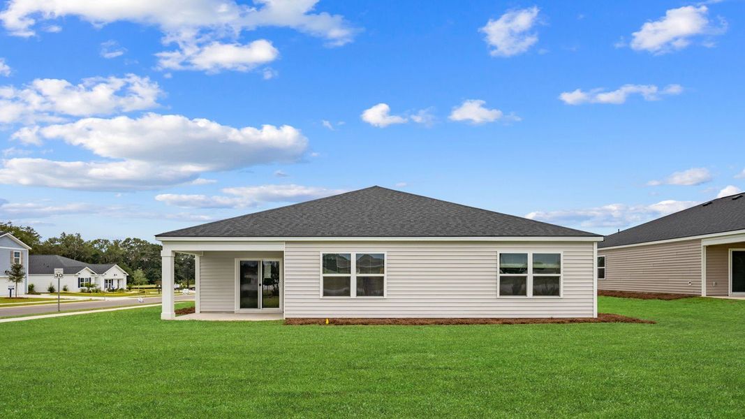 Front exterior of a new home in Holly Oaks, Statesboro, GA, highlighting curb appeal (Image 23).