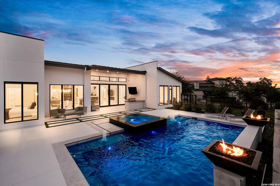 Exterior details and patio area of a home in , San Antonio (Image 50).