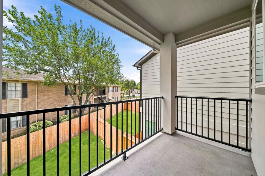 Exterior details and patio area of a home in Park Hill Villas, Stafford (Image 4).