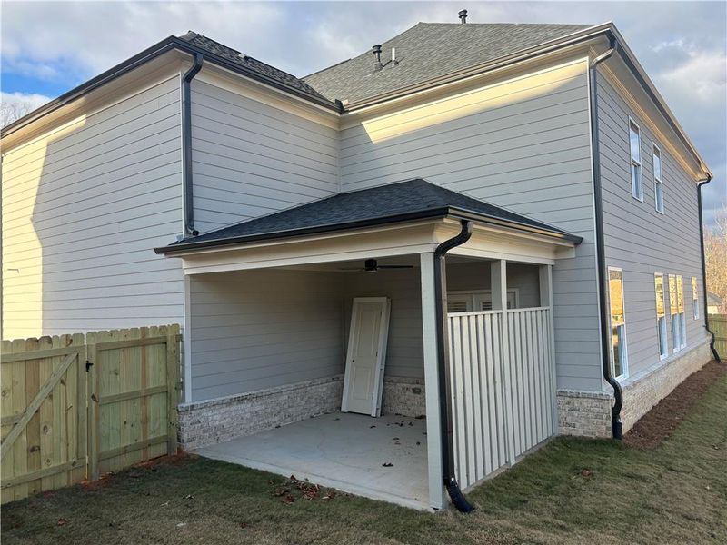 Exterior details and patio area of a home in , Buford (Image 2). Exterior details and patio area of a home in , Buford (Image 2).