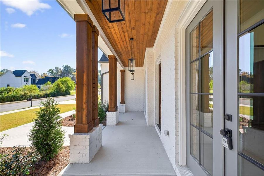 Exterior details and patio area of a home in Town Farms, Peachtree Corners (Image 4).