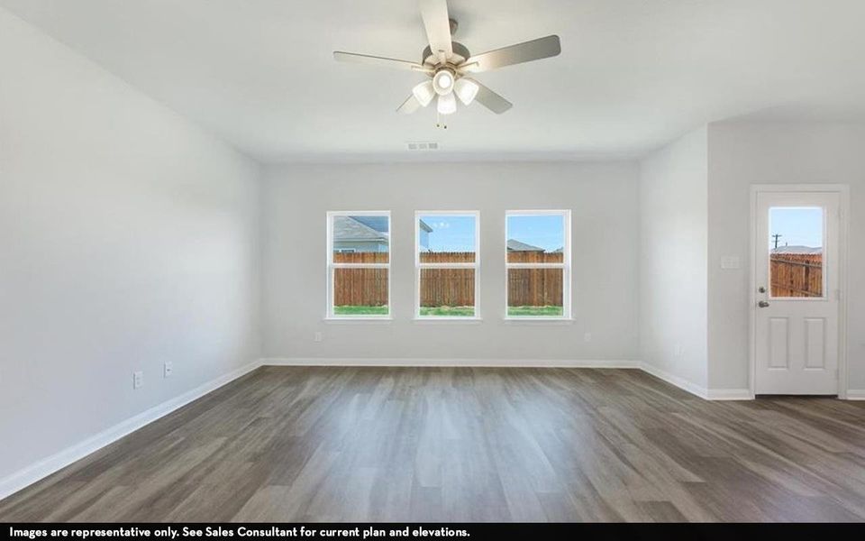 Representative unfurnished interior of a home built from the Aquila by CastleRock Communities in Lone Oak, San Antonio (Image 10).