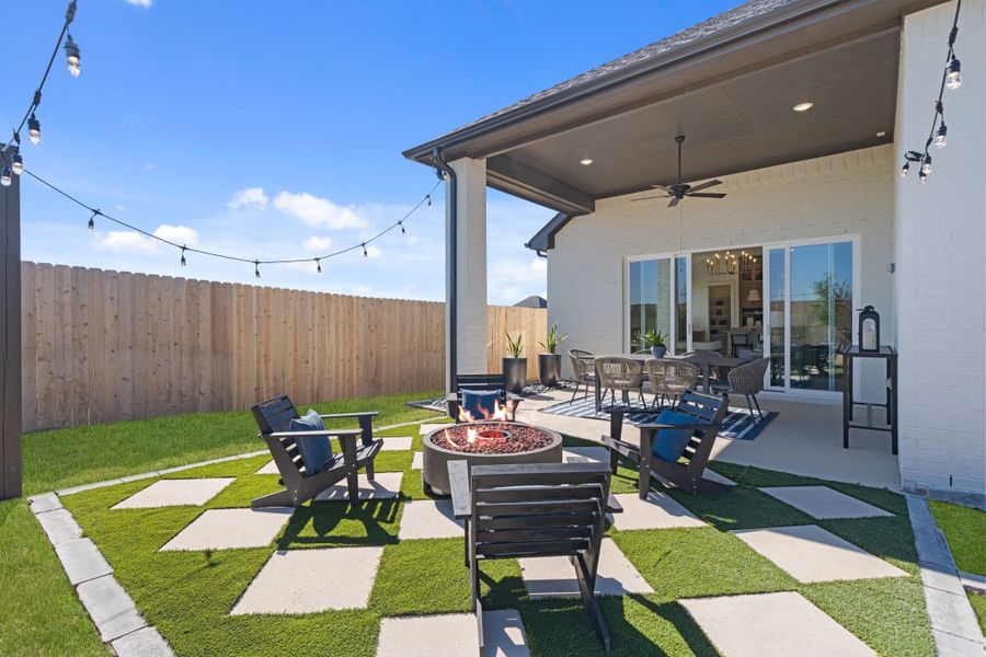 Exterior details and patio area of a home in The Grove at Blackhawk, Pflugerville (Image 31).