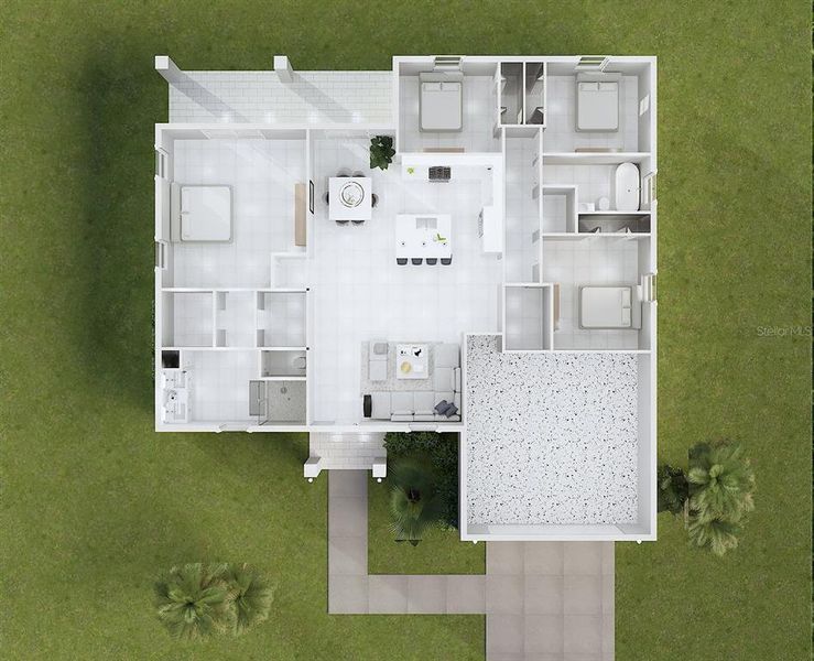 2D floor plan layout of this home in , Sebring, FL (Image 6).
