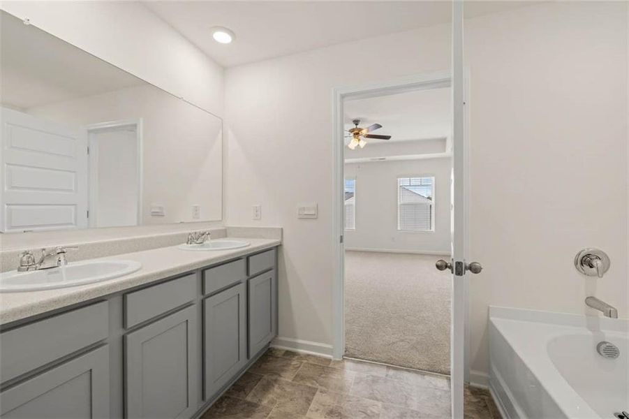 Furnished interior view inside a new home in The Reserve at Calcutta, Stockbridge (Image 5).
