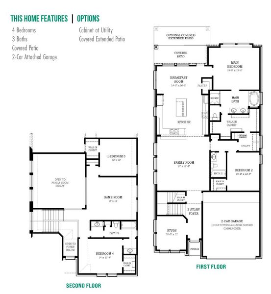 2D floor plan layout for the Lorne – 55′ Lot by Chesmar Homes in Attwater, Waller, TX (Image 5). 2D floor plan layout for the Lorne – 55′ Lot by Chesmar Homes in Attwater, Waller, TX (Image 5).