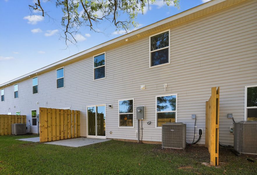 A house with a fence.