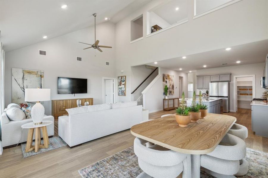 Open Floor Plan in the Winters home plan by Trophy Signature Homes  REPRESENTATIVE PHOTO