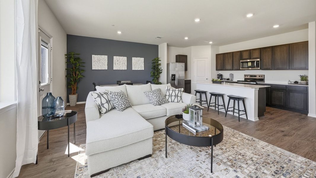Representative furnished interior of a home built from the Benson by D.R. Horton in Arbor Trails South, Princeton (Image 15).