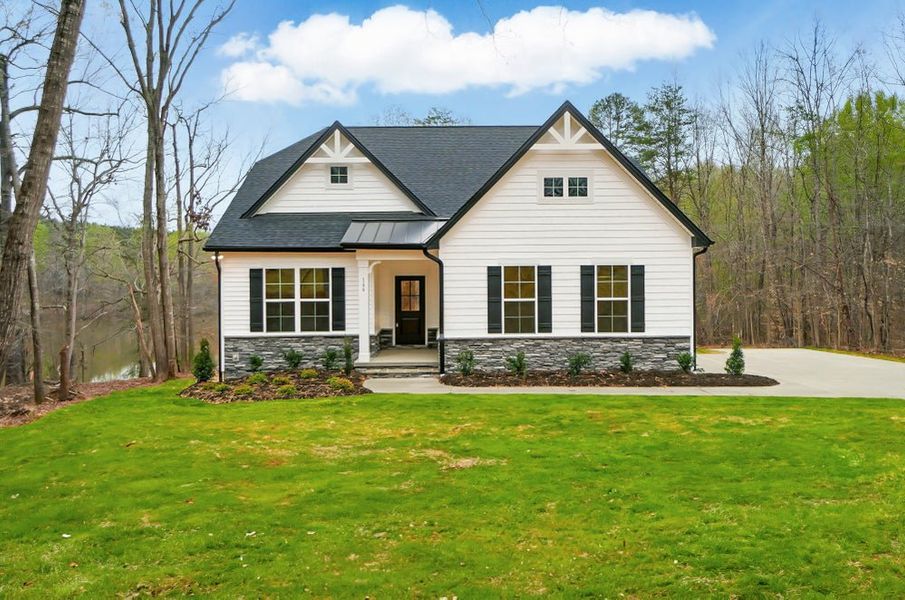 Representative exterior photo of a completed home built from the Tillery by Caruso Homes in Blue Run, Raleigh, NC (Image 1). Representative exterior photo of a completed home built from the Tillery by Caruso Homes in Blue Run, Raleigh, NC (Image 1).