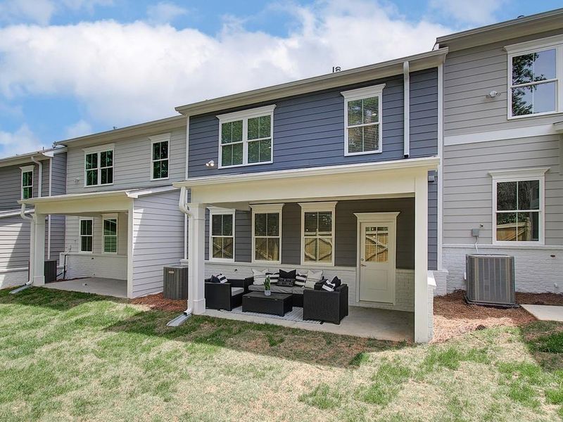Exterior details and patio area of a home in Bluffs at Bells Ferry, Marietta (Image 27).