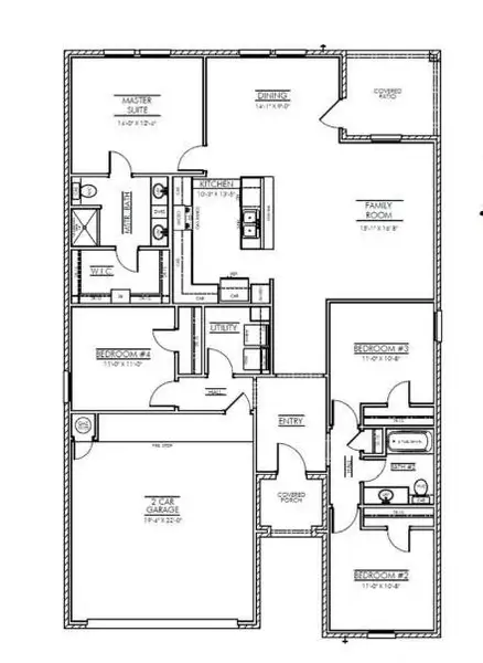 2D floor plan layout of this home in Lakepointe, Lavon, TX (Image 5).