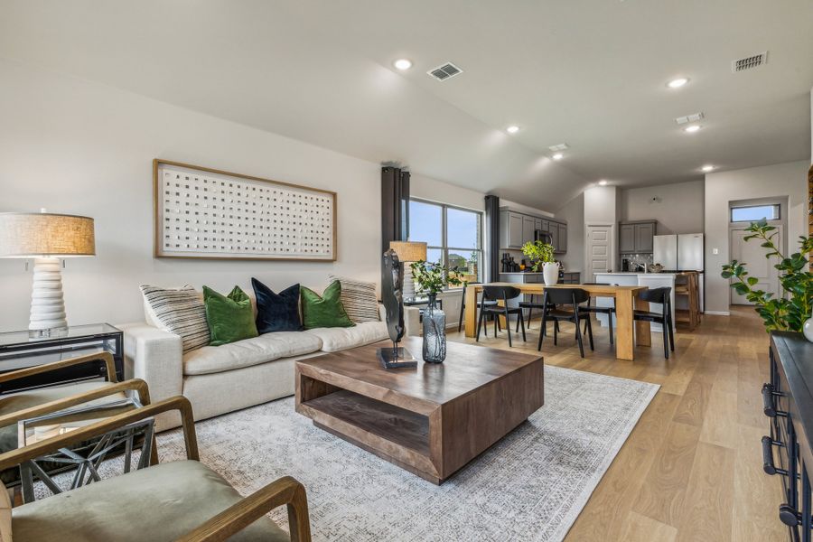 Living Room in the Turquoise home plan by Trophy Signature Homes – REPRESENTATIVE PHOTO