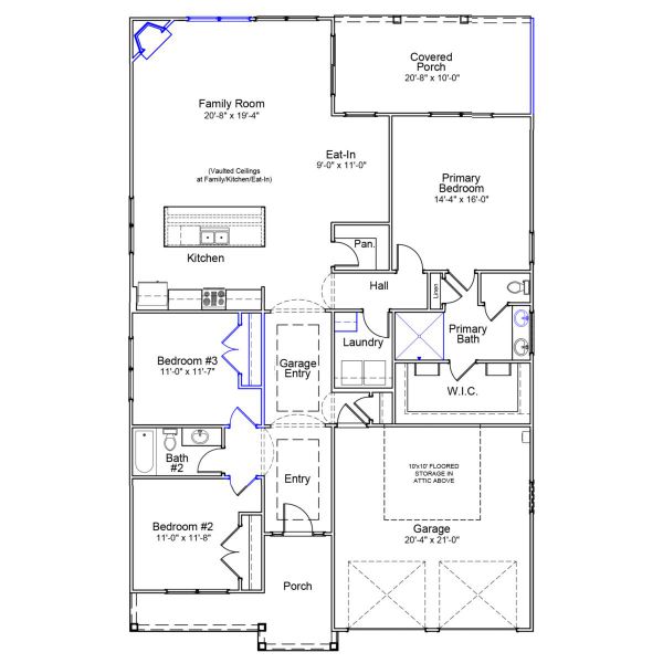2D floor plan layout of this home in Brayden, Advance, NC (Image 2).