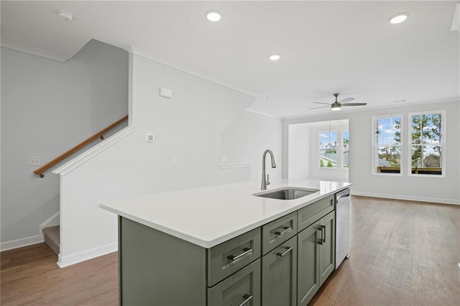 Furnished interior view inside a new home in The Village at River Green, Canton (Image 9).